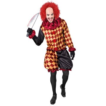 Harlekijn griezelclown kostuum voor mannen