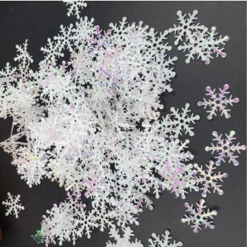 Sneeuwvlok confetti kristal parelmoer 300x 2 cm
