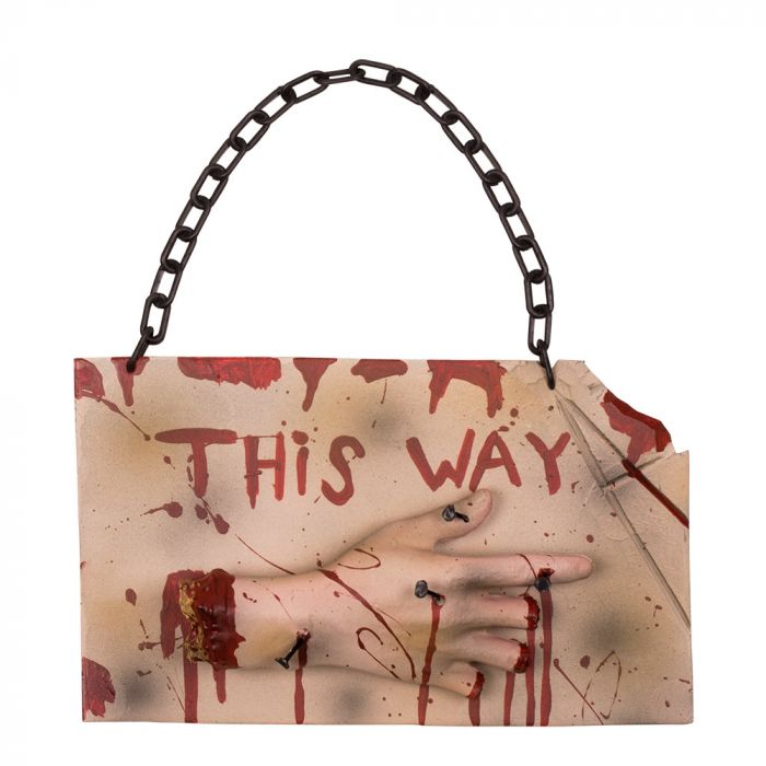 Halloween bloederig horror bord - 31x19 cm 