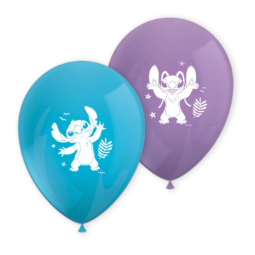 Stitch® en Angel ballonnen 8x - 30 cm