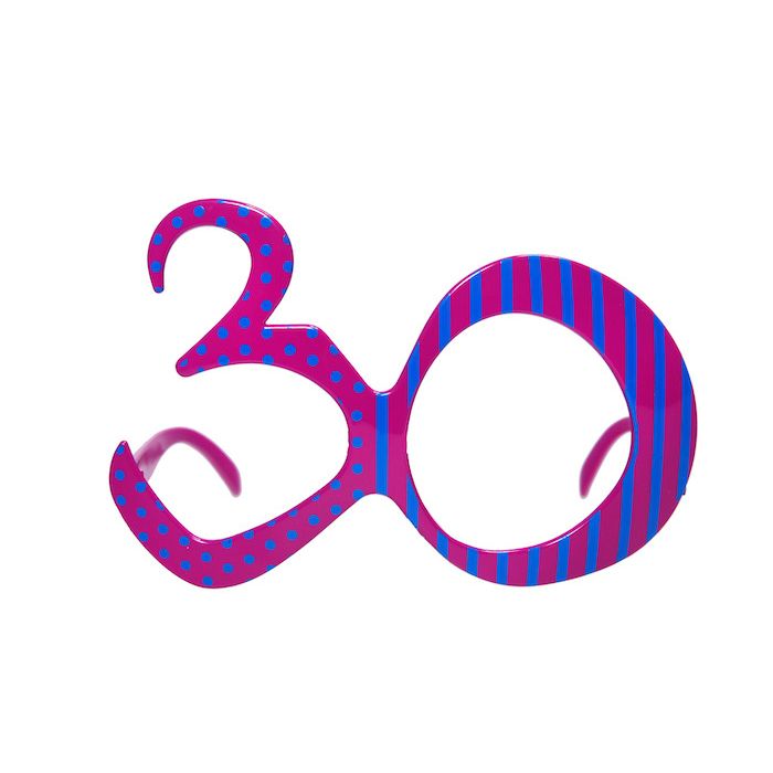 30-jarige verjaardagsbril fuchsia
