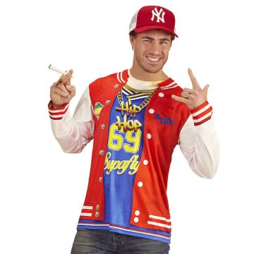 Hip Hop langermige t-shirt met print