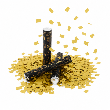 Gouden confettirör 40 cm PartyVikings - Metallic Rechthoekig - Waterdicht