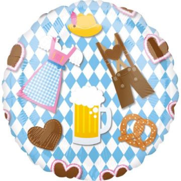 Oktoberfest motieven folieballon - 43 cm