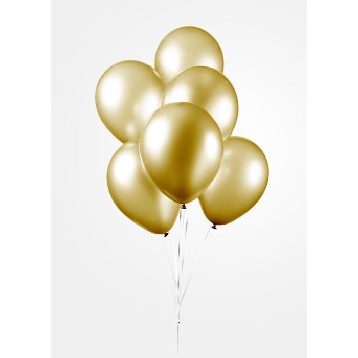 Goud Chrome Ballonnen 10x - 30 cm