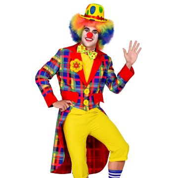 Geruite clownjas met zomen voor volwassenen