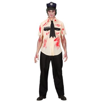 Zombie politie kostuum - 4 delen