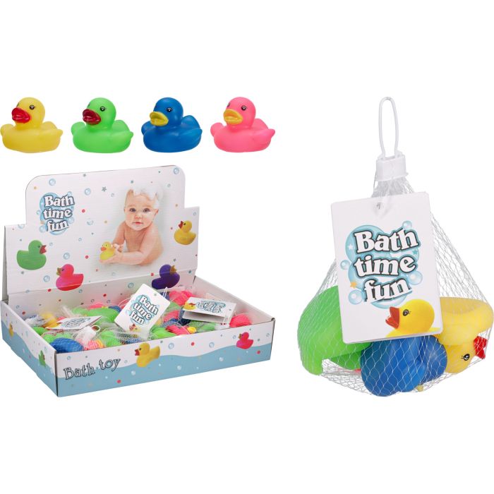 Badeendjes 4 stk. in verschillende kleuren 55 mm