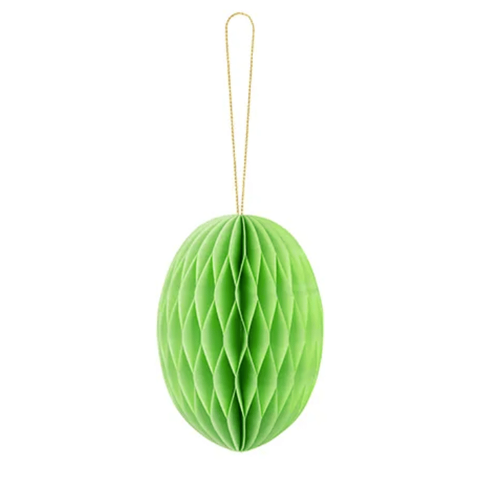 Groen paasEi honeycomb - 12 cm