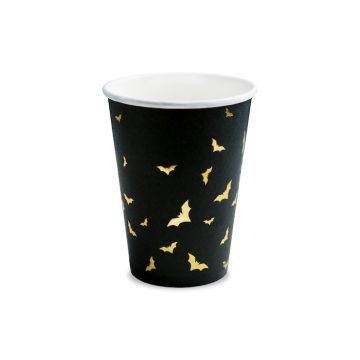 Halloween bekers vleermuis 6x