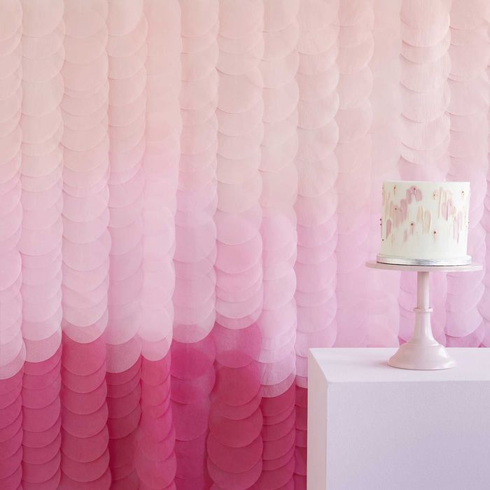 Roze Achtergrond in Zijdepapier - 2 x 2 meter