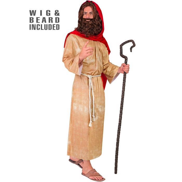 MESSIAH (tunic, riem, sjaal, pruik, baard) Beige