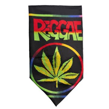 Bandana reggae met marijuana-motief 52x55 cm