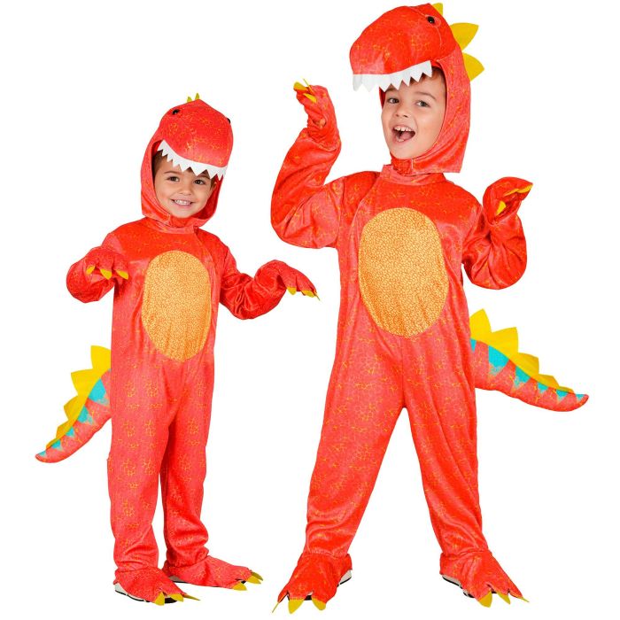 Dino kostuum voor kinderen in het rood