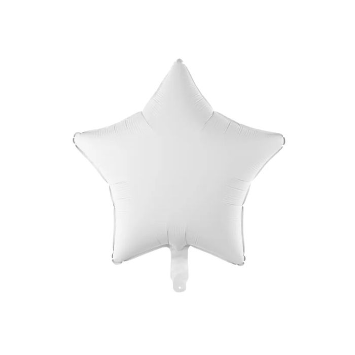 Folieballon ster wit 48 cm