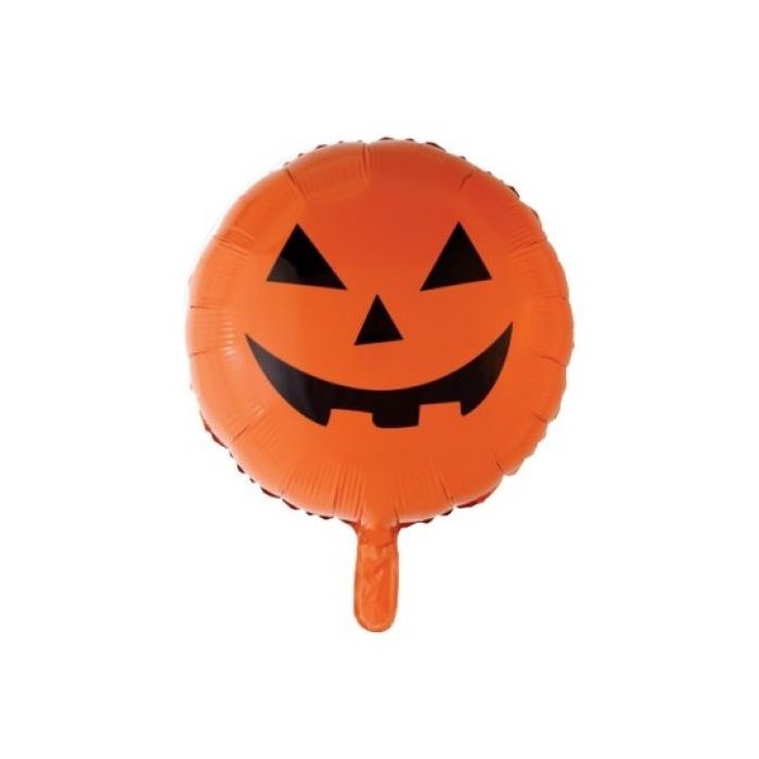 Glimlachende pompoen folieballon - 45 cm