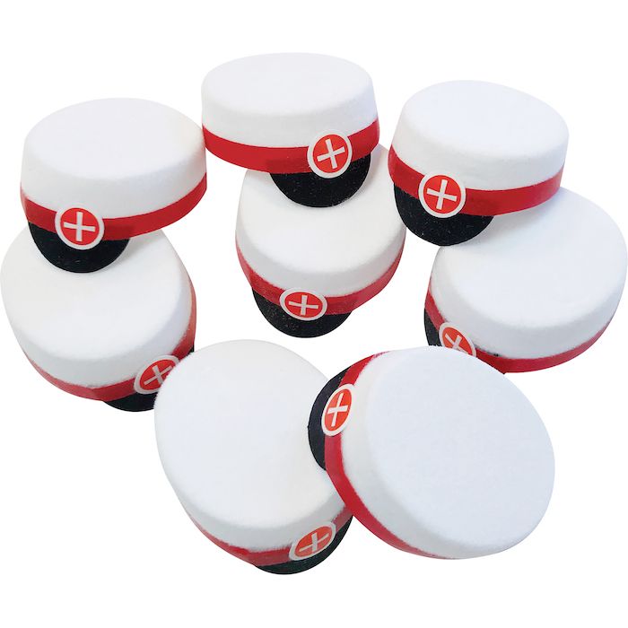 Mini Studentenmuts Rood 8x - 2,5 cm