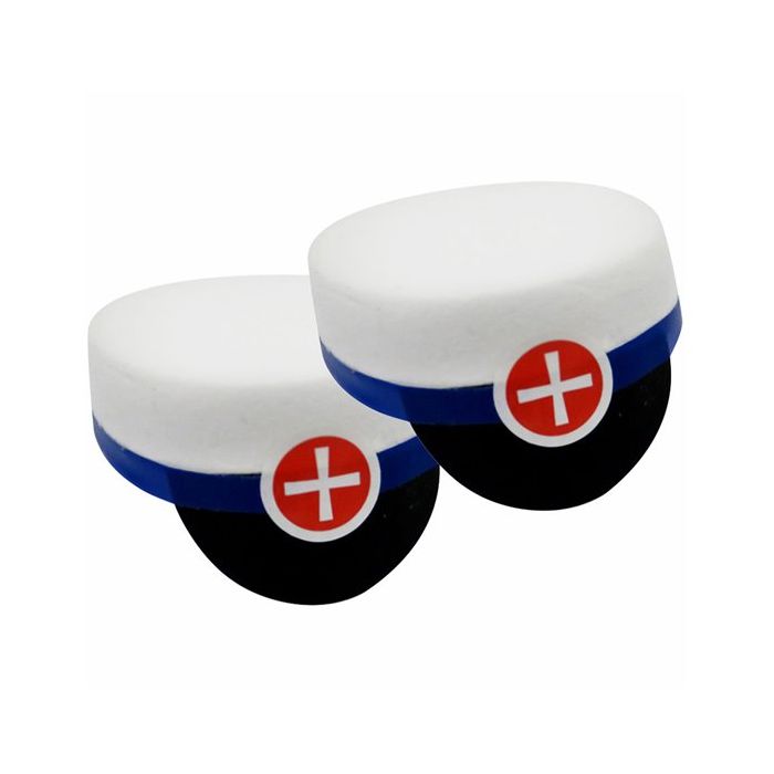 Blauwe Studentenmuts 2x - 8cm