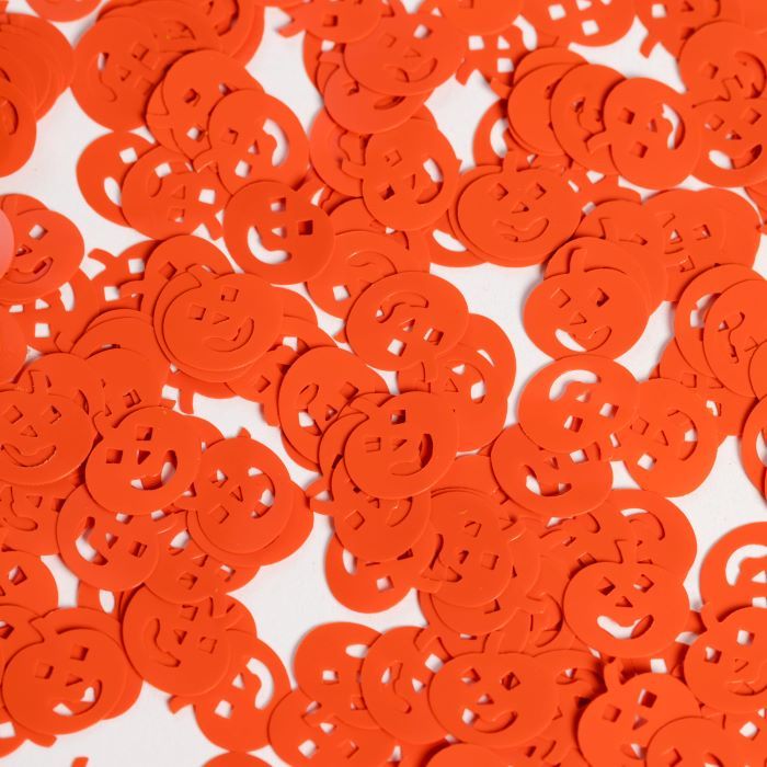 Oranje pompoen tafelconfetti - 14 g