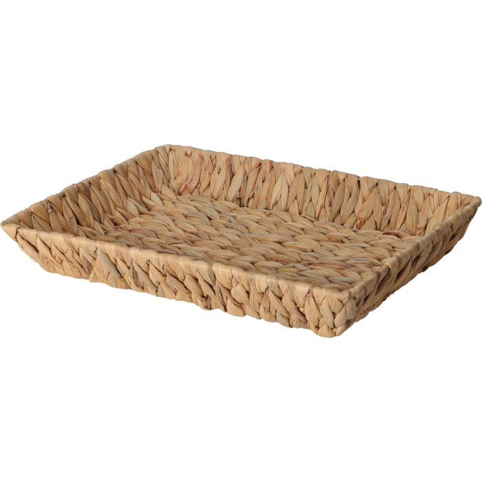Rechthoekige mand van waterhyacint 38x28 cm