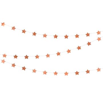 Rose Gold Sterren Guirlande - 3,6 meter