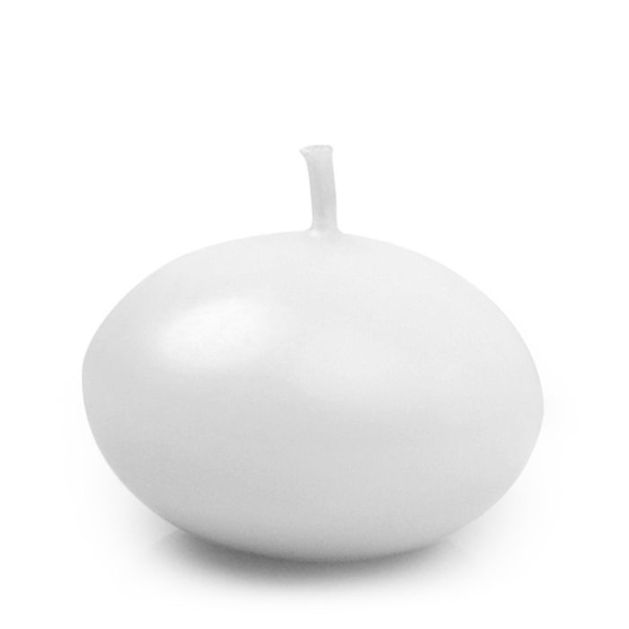 Drijf kaars wit 50x - Ø4 cm