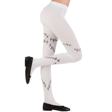 Witte tights met steken voor kinderen
