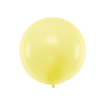 Grote pastel gele ballon - 1 meter