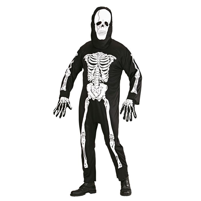 Skeletkostuum met jumpsuit en masker