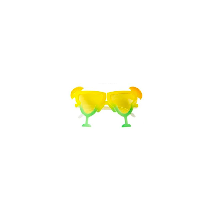 Hawaii cocktail zonnebril geel – onesize