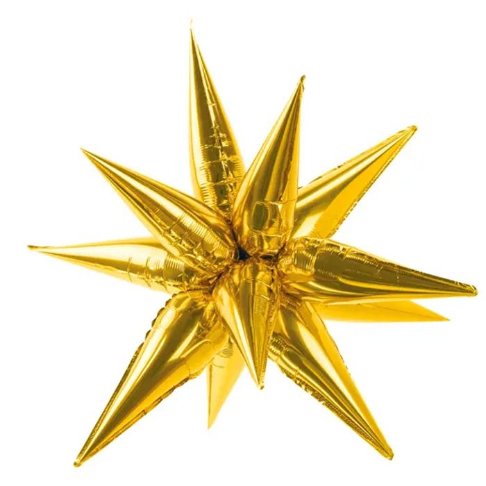 3D Ster Folieballon in Goud - 70 cm