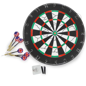 Dartbord set inclusief 6 dartpijlen 