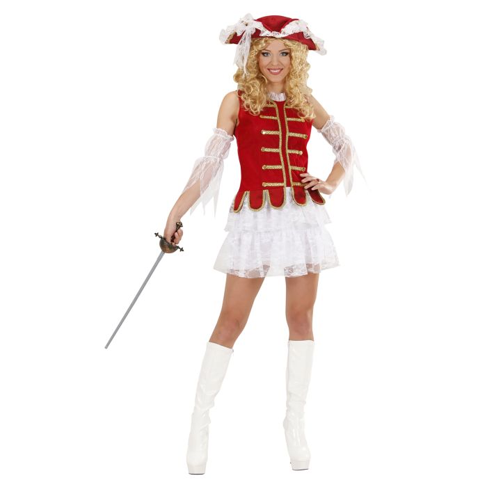 Musketiermeisje kostuum voor dames