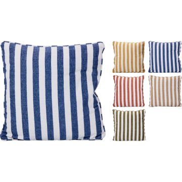Gestreept kussen 45x45 cm met rits