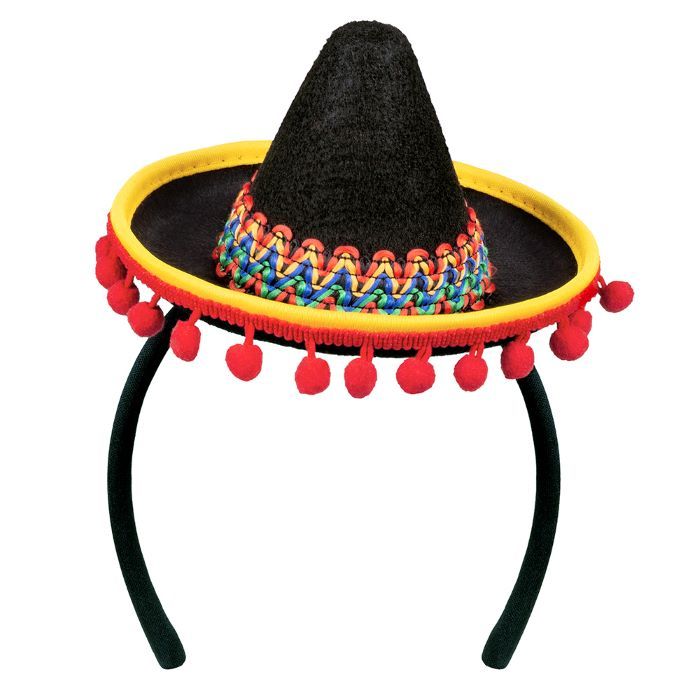 Mexicaanse sombrero haarband met franjes