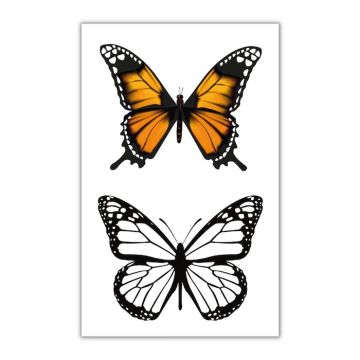 Tijdelijke en kunstmatige vlinder tatoeages 2x - 10,5x20 cm