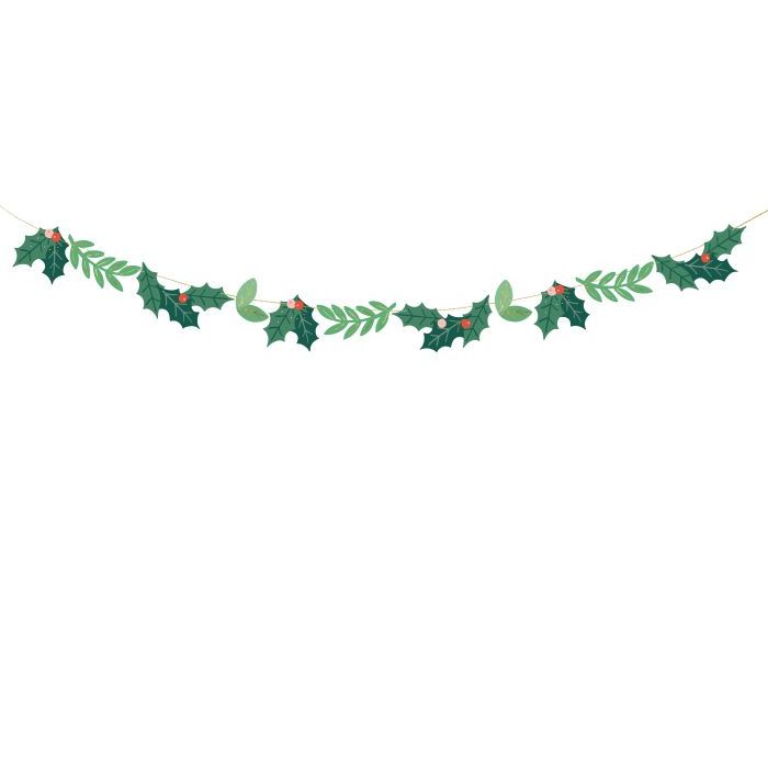 Groene mistletoe kerstguirlande - 1,5 m
