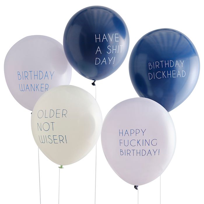 Verjaardagballonnen Met Ondeugende Tekst 5x  