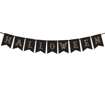 Halloween banner zwarte guirlande - 2,5 meter