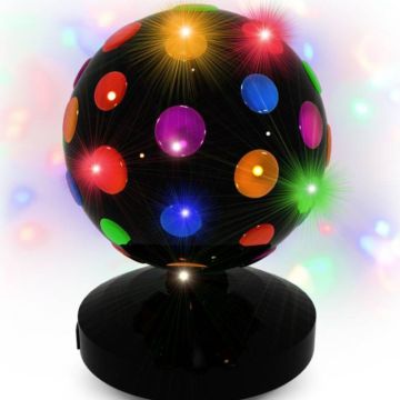 LED draaiend disco licht 21,5 cm