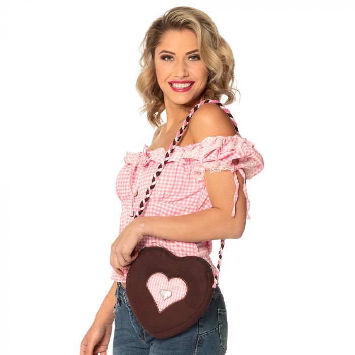 Oktoberfest handtas in hartvorm 
