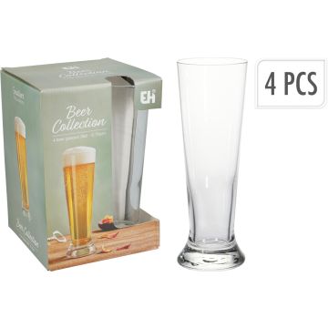 Hoge bierglazen zonder steel, 4 stk., 38 cl