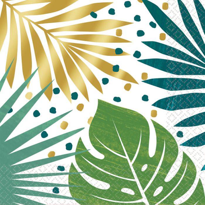 Monstera & Palmmotieven Servetten 16x - 33 x 33 cm