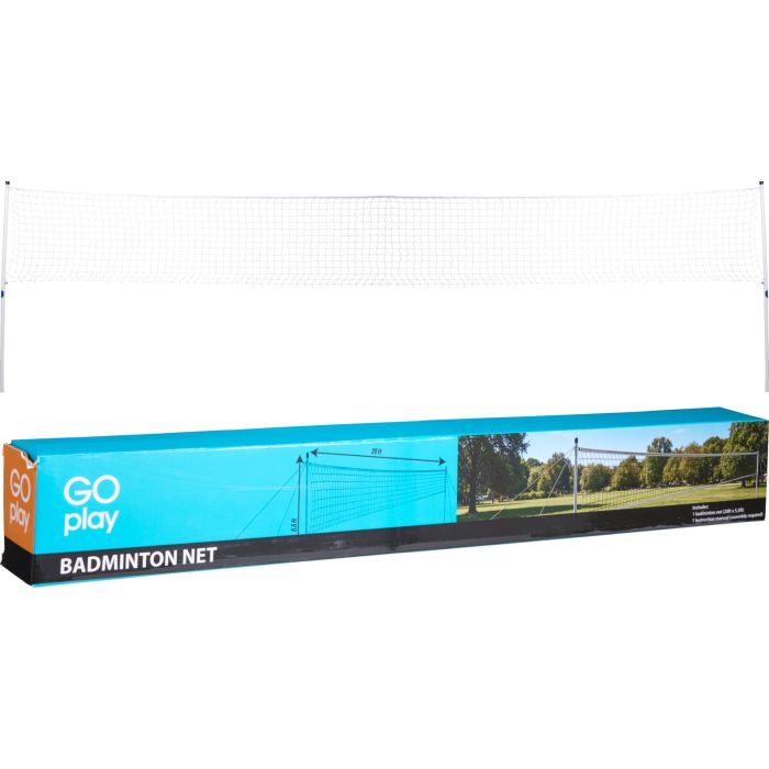 Badmintonnet met stokken 610x168 cm