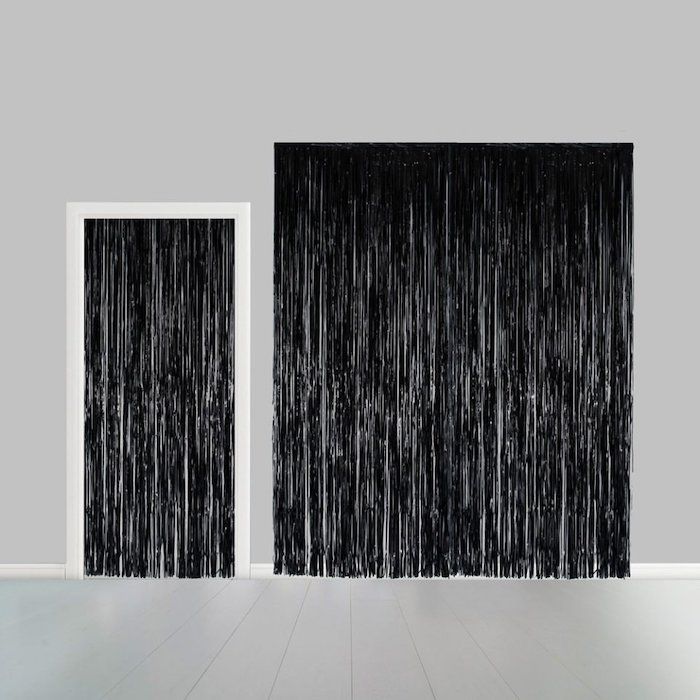 Zwart Glimmergordijn - 100 x 240 cm