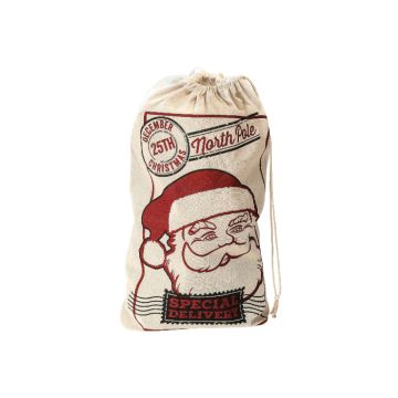 De kerstman zijn zak in jute 50x80 cm