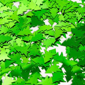 Groene kerstboom tafelconfetti - 14 g