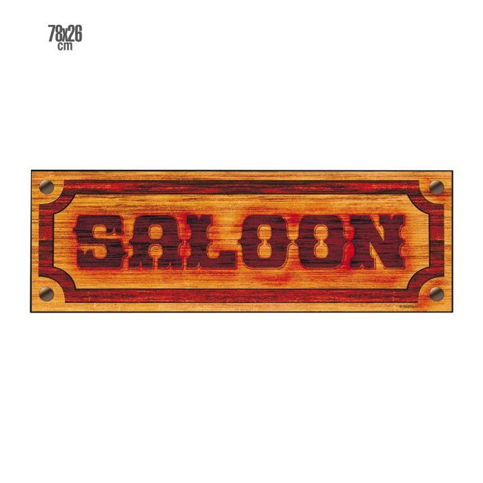 Western salon papieren bord - 78x26 cm