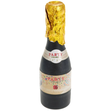 Confetti streamer in champagnefles 20 cm