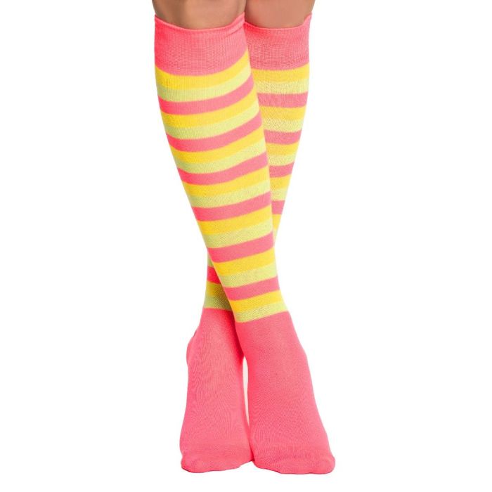 Kniekousen voor vrouwen one-size neon multicolor